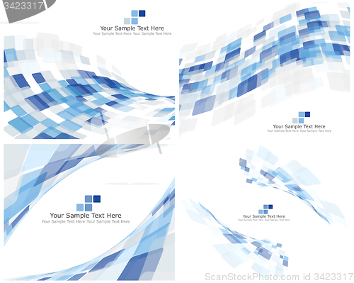 Image of Set of 4 Checkered Background