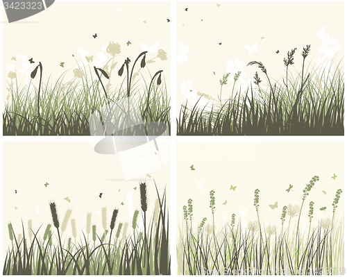 Image of 4 Meadow Backgrounds