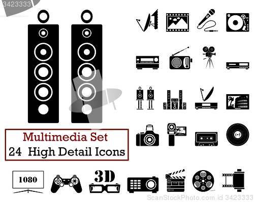 Image of 24 Multimedia Icons