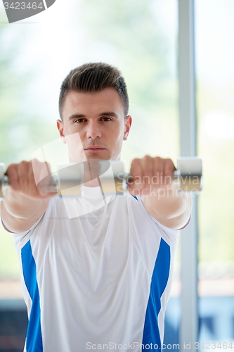 Image of man exercise with weights