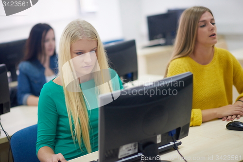 Image of students group in computer lab classroom