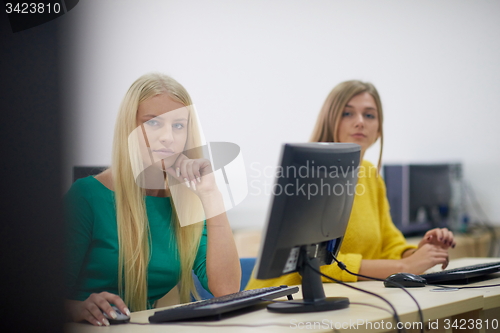 Image of students group in computer lab classroom