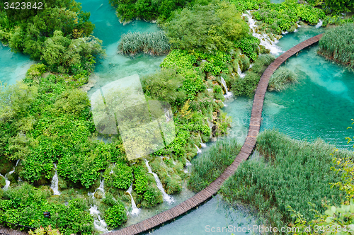 Image of Beautiful waterfalls in Plitvice Lakes National Park, Croatia