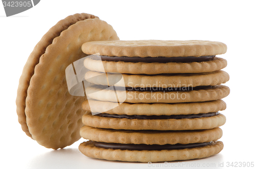 Image of Sandwich biscuits with chocolate filling