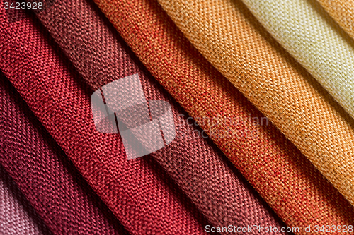 Image of Multi color fabric texture samples