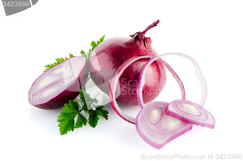 Image of Sliced red onion