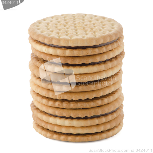 Image of Sandwich biscuits with chocolate filling