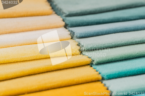 Image of Multi color fabric texture samples
