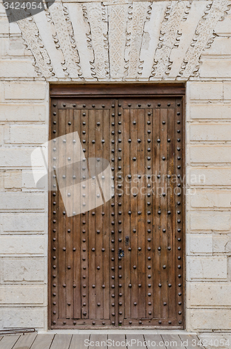 Image of Old wooden entrance door