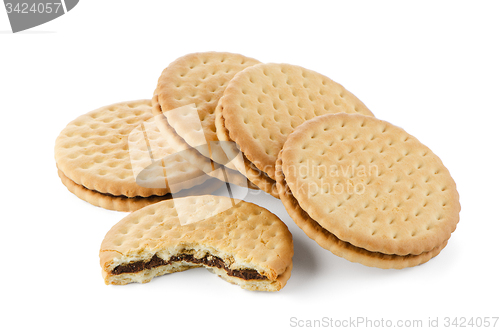 Image of Sandwich biscuits with chocolate filling