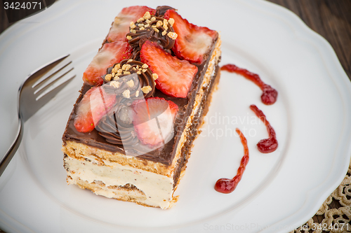 Image of Chocolate strawberry cake 