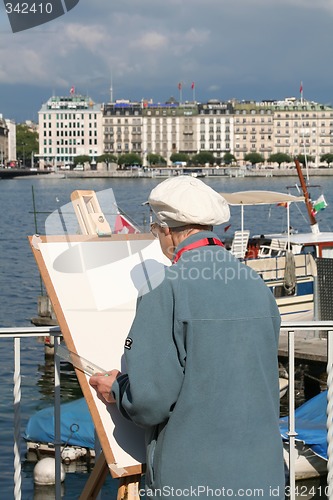 Image of Elderly artist