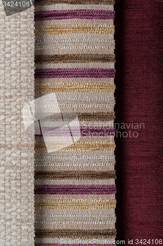 Image of Multi color fabric texture samples