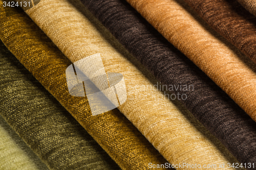 Image of Multi color fabric texture samples