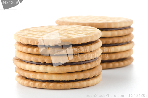 Image of Sandwich biscuits with chocolate filling