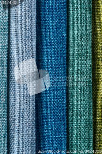 Image of Multi color fabric texture samples