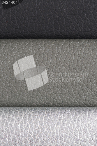 Image of Grey leather texture closeup