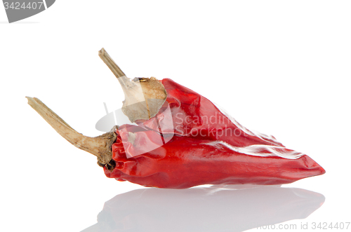 Image of Two red hot chili pepper