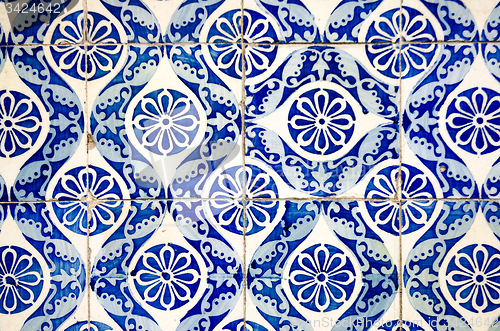 Image of Traditional Portuguese glazed tiles