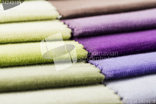 Image of Multi color fabric texture samples