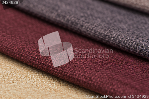 Image of Multi color fabric texture samples