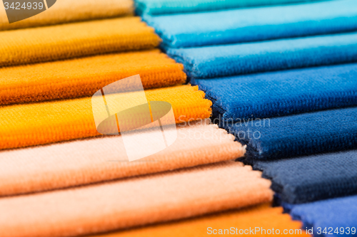 Image of Multi color fabric texture samples