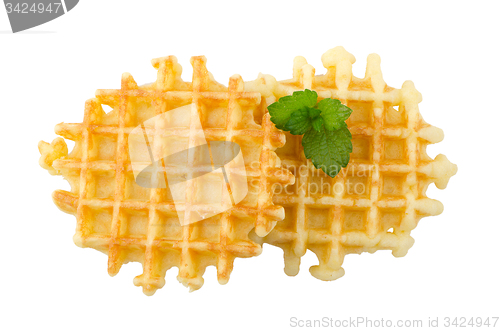 Image of Pile of sweet waffles