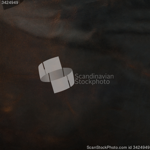 Image of Brown leather texture closeup