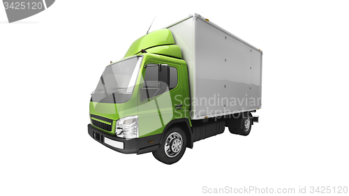 Image of Delivery service truck isolated
