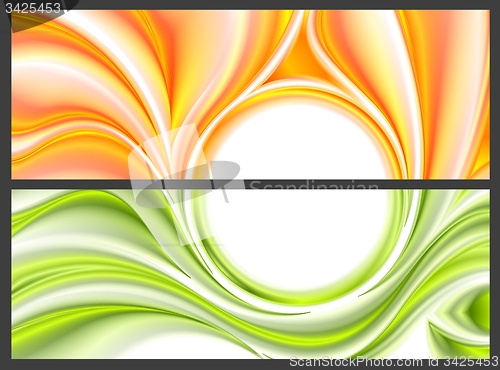 Image of Abstract bright smooth waves pattern
