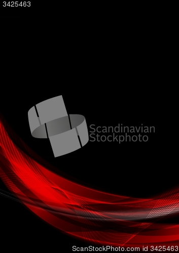 Image of Abstract smooth waves on black background