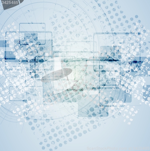 Image of Abstract blue grunge tech background