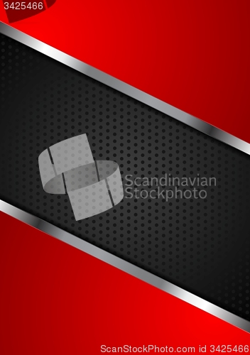 Image of Bright perforated background with metallic design