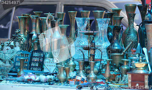 Image of Metal and glass souvenirs