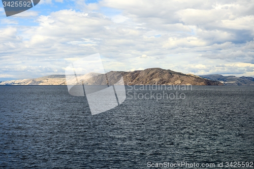 Image of Scenic view of a small island