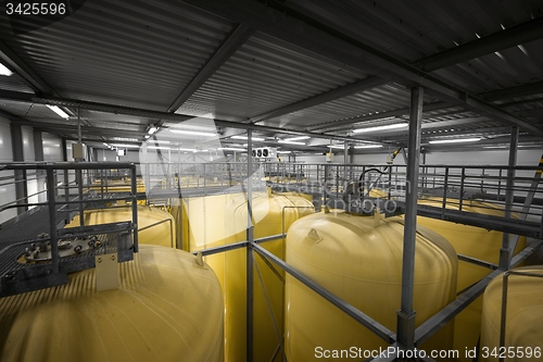 Image of Industrial interior with welded silos