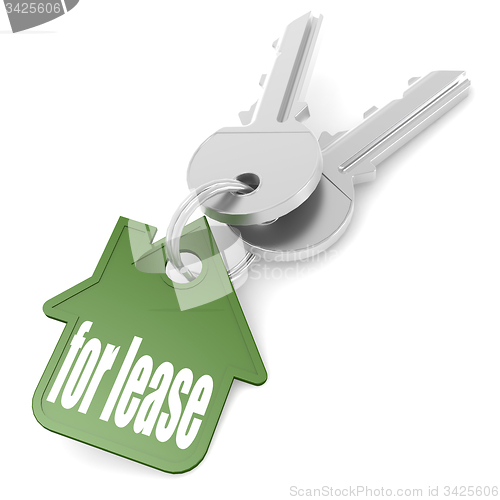 Image of Keychain with for lease word