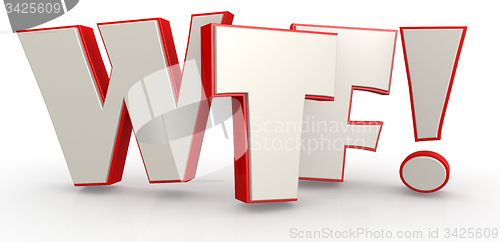 Image of WTF alphabet with white background