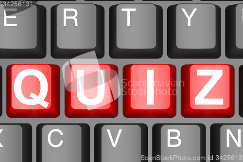 Image of Quiz button on modern computer keyboard