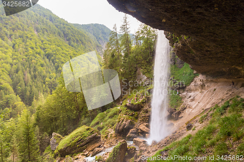 Image of Pericnik waterfall in Triglav National Park, Julian Alps, Slovenia.