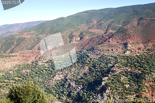 Image of the    dades red in atlas moroco africa  