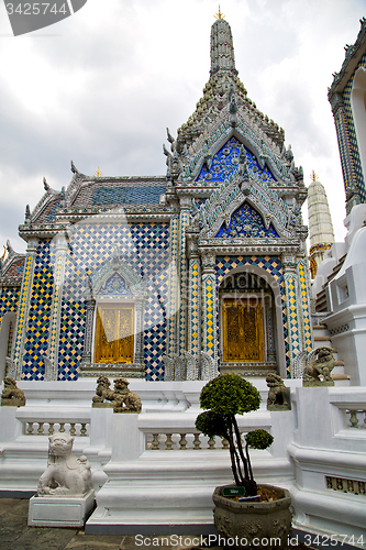 Image of  thailand asia   in  bangkok rain  temple abstract potter