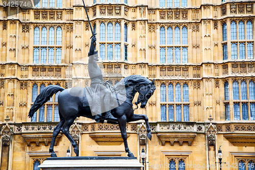 Image of england  historic    and statue in old 