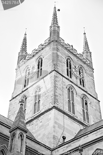 Image of door southwark  cathedral in london england old  construction an