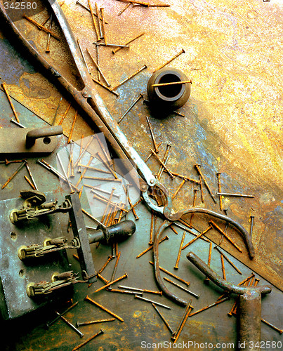 Image of old rusty tools