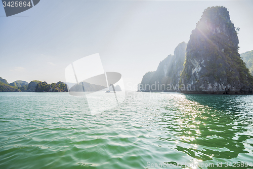 Image of Boats and Islands in Halong Bay, Northern Vietnam