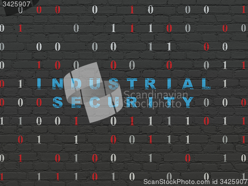 Image of Security concept: Industrial Security on wall background