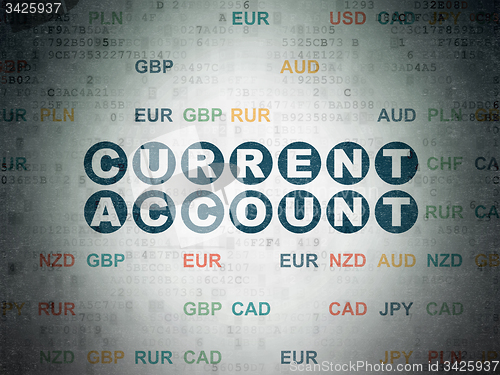Image of Money concept: Current Account on Digital Paper background