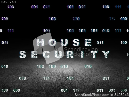 Image of Safety concept: House Security in grunge dark room