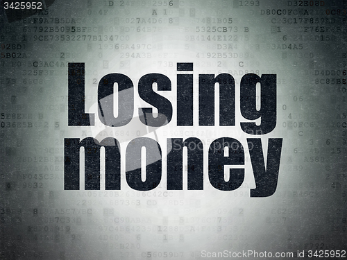 Image of Money concept: Losing Money on Digital Paper background